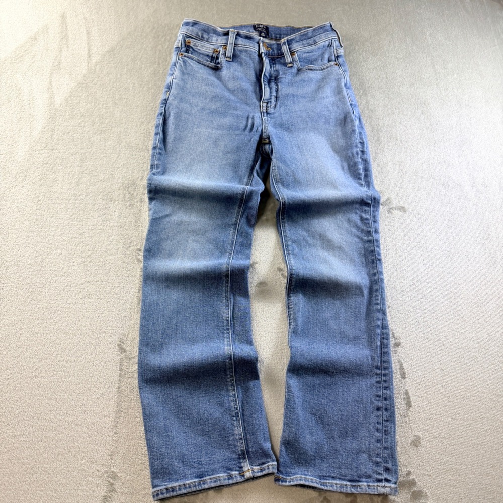 J.Crew Mid-Rise Flare Crop Jeans Women's 26 Blue Stretch Denim Pants